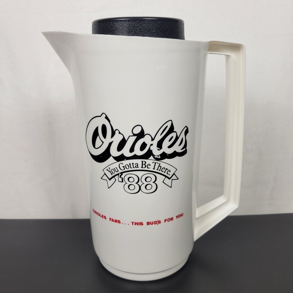 1988 Baltimore Orioles x Budweiser Bud Beer‎ Plastic Pitcher MLB SGA Vintage